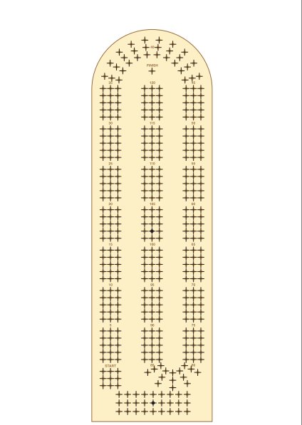 Free cribbage board templates | Cribbage.