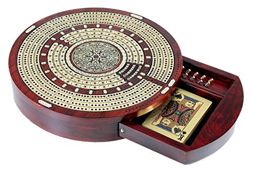 Lunar Cribbage Board Round