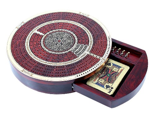 House of Cribbage Round Board Masculine