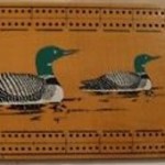 Mid Century Loon Cribbage Board - Very similar design to the Crisloid Co.'s Cribbage board, but has no manufacturers identification. Either someone used Crisloids board design, or Crisloid may have been manufacturing these as a private label item.